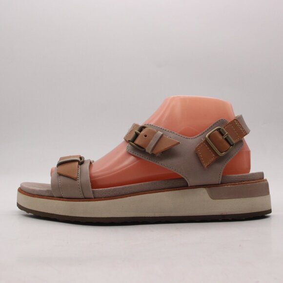 Merrel Roam Women's 10 Buckle Ankle Strap Gray Brown Leather Sandals - Picture 4 of 9